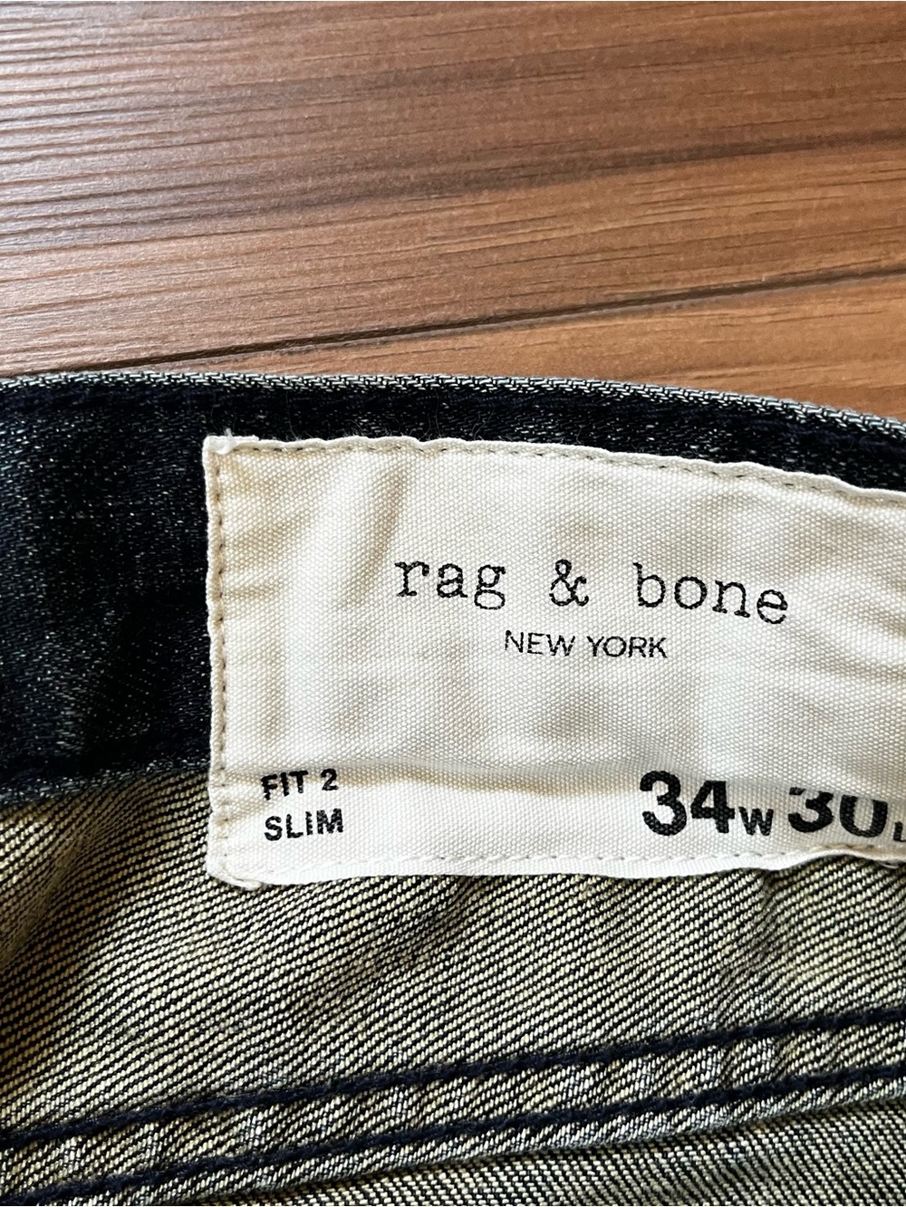 Rag & Bone Fit 2 Slim Dark Wash Color Ainsley Men’s Size 34x30 - Picture 3 of 11